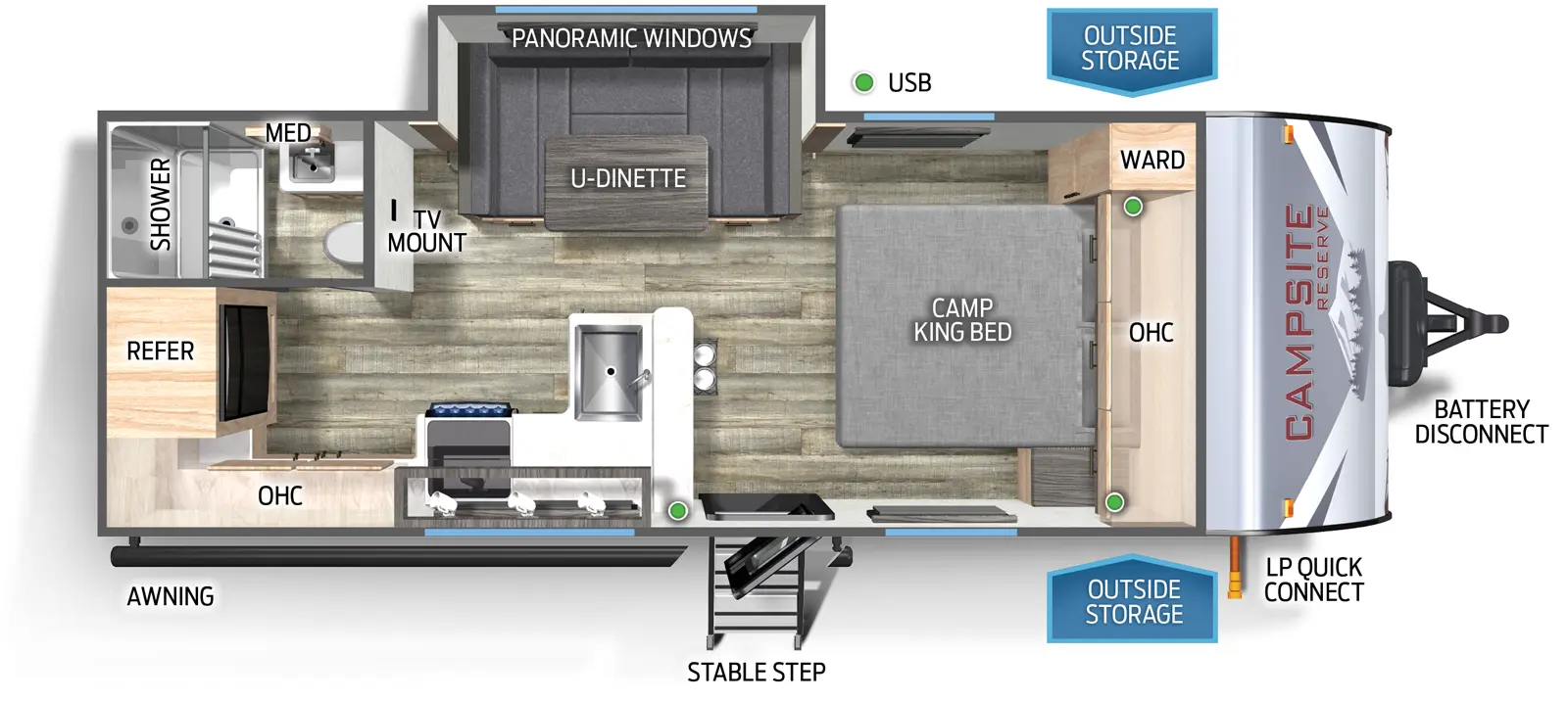 Campsite Reserve 20AK Floorplan